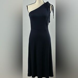 LOFT NWT navy one shoulder dress - size small